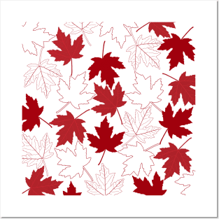 Red leaves Posters and Art